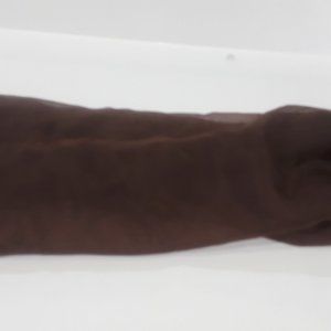 Brown scarf with floral embroidery